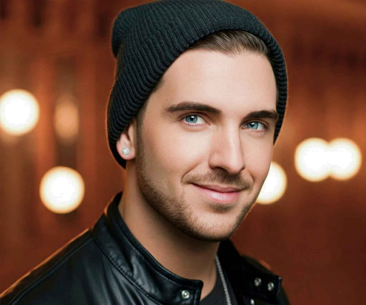 mono orecchino diamante punto luce