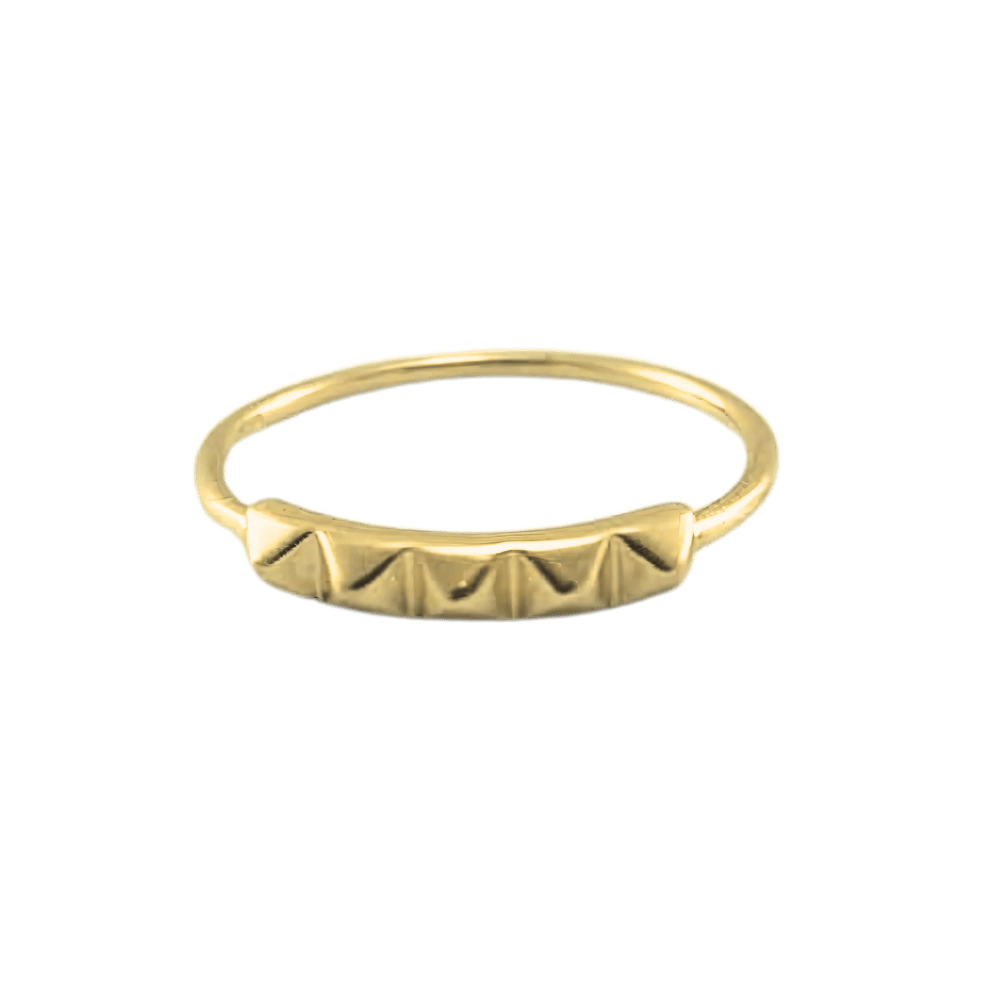 Anello borchie oro giallo 9kt-1