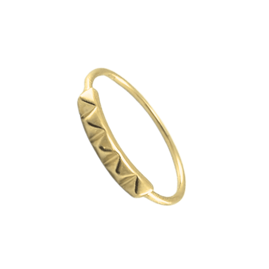 Anello borchie oro giallo 9kt