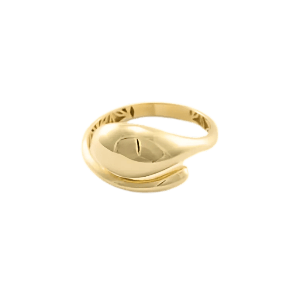 Anello onde in oro giallo 9kt-1
