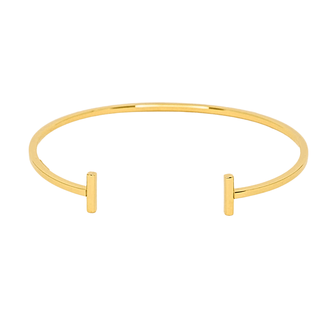 Bracciale a T in argento -color oro