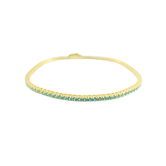 Bracciale tennis in argento 925 topazi azzurri