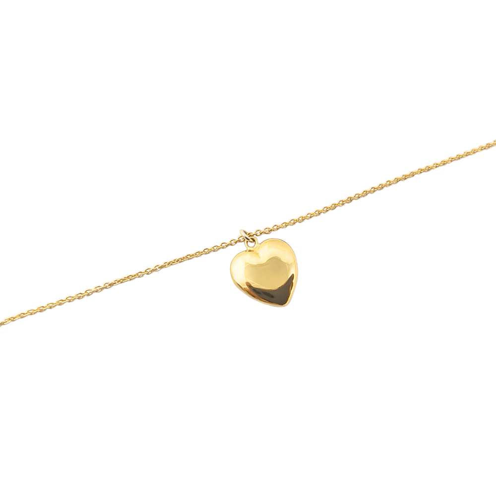 Collana cuore in argento 925-color oro-1