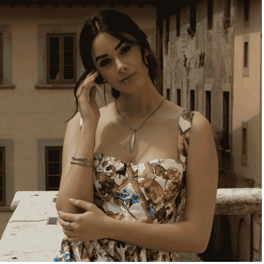 Collana dueaerre spiga in argento 925-indossato