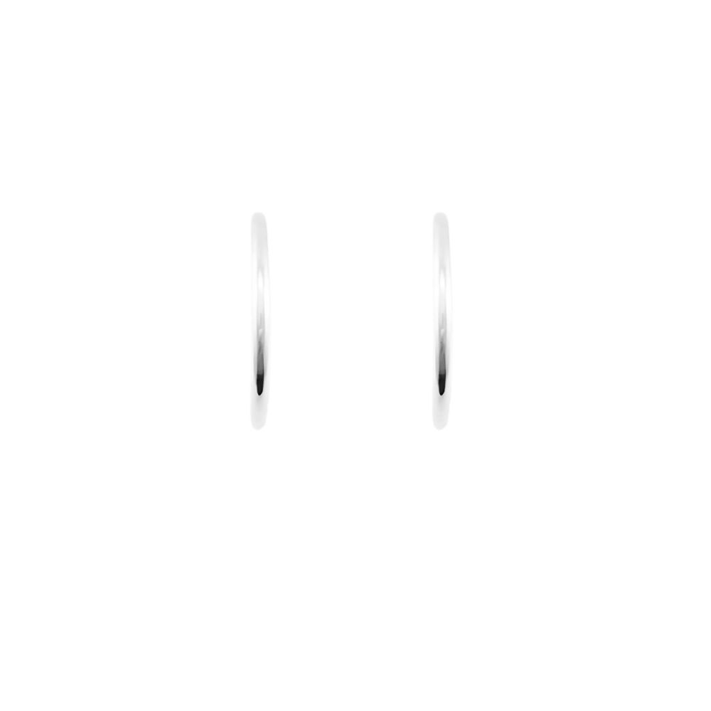 Orecchini a cerchio in oro bianco 18 kt-1