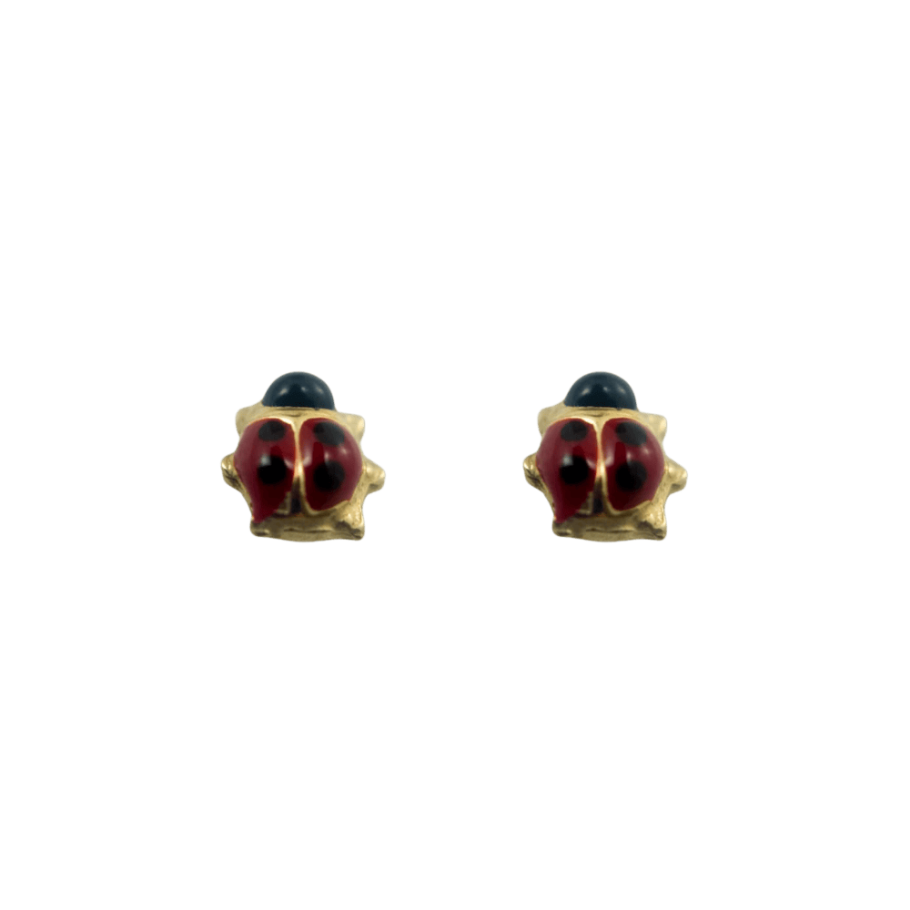 Orecchini coccinella in oro 9 kt