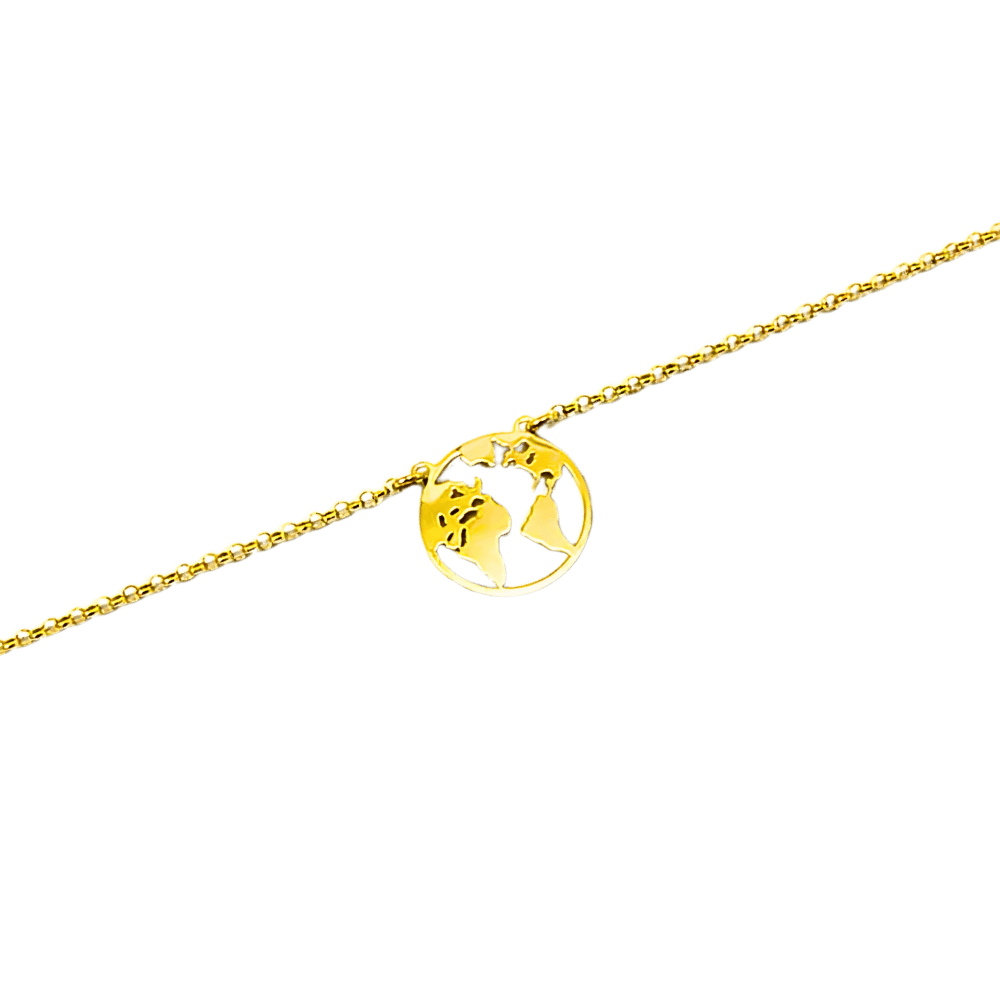 collana mondo colore oro argento 925.1