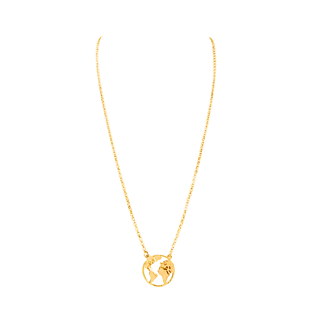 collana mondo colore oro argento 925