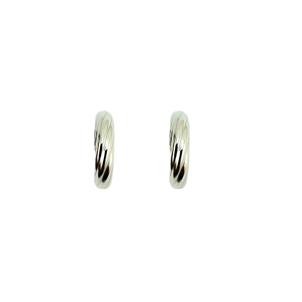 Waves design earrings in 925 silver