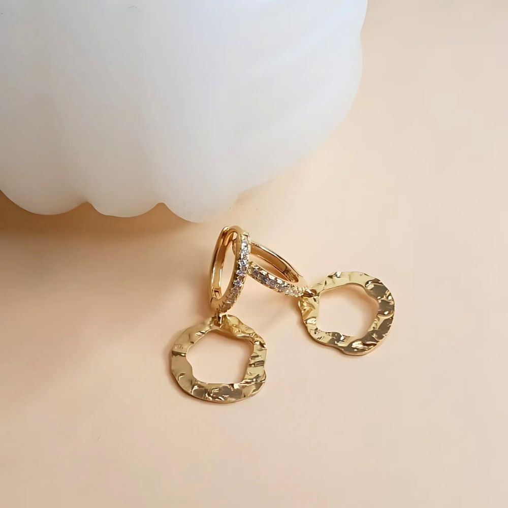 Argento 925 Orecchini Anelle Cerchio Argento 925 Orecchini A