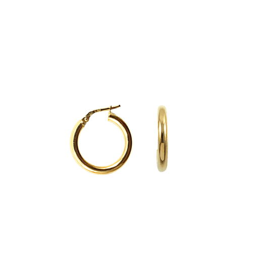 orecchini oro giallo a cerchio 18 kt