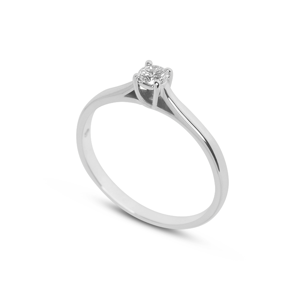 Solitario oro bianco diamante online