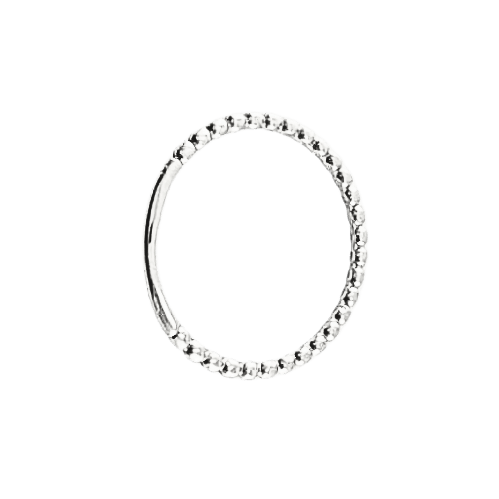 Anello fedina sfere in oro bianco