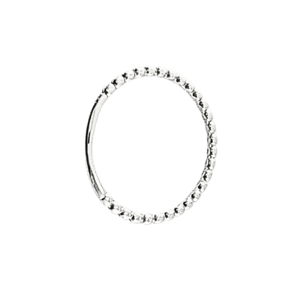 Anello fedina sfere in oro bianco