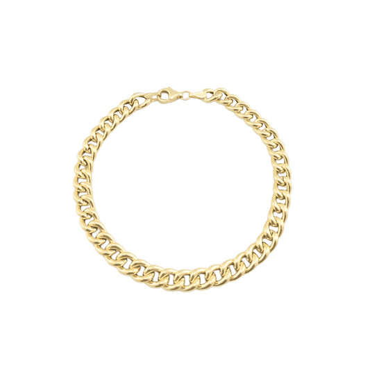 Bracciale catena grumetta in oro giallo 18 kt-18 cm