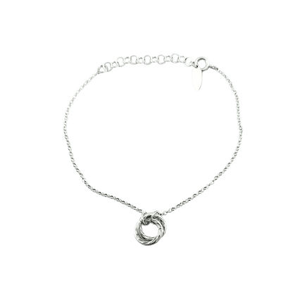 Bracciale cerchi intrecciati in argento 925