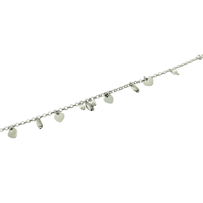 Bracciale con pendenti e cuori in argento 925-1