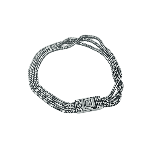 Bracciale dueaerre caos apparente-argento 925 tre fili