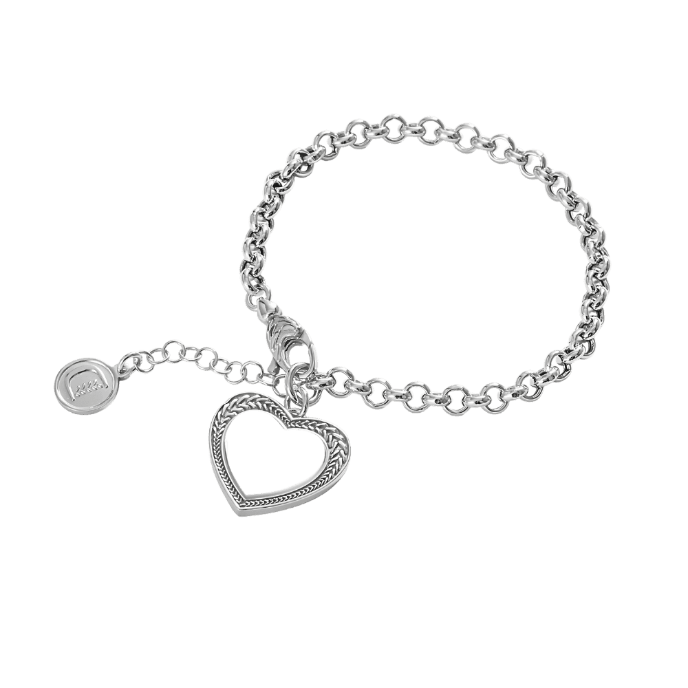 Bracciale duearre cuore madreperla-in argento 925