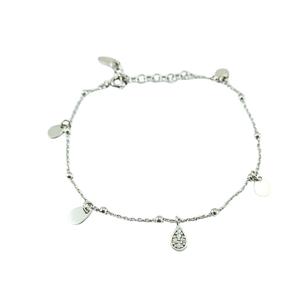 Bracciale goccia zirconi in argento 925