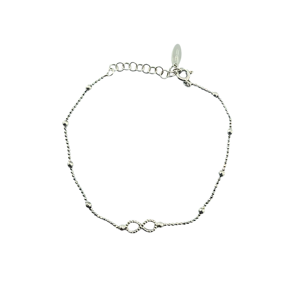 Bracciale infinity design in argento 925