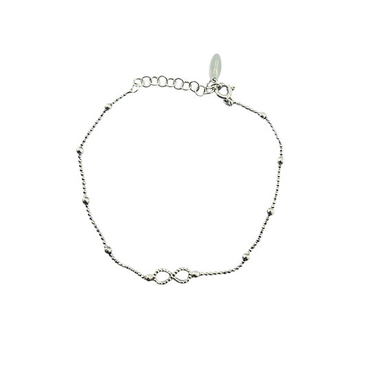 Bracciale infinity design in argento 925