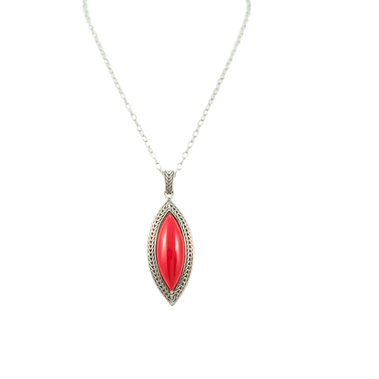 Collana Dueaerre in argento 925 - con pietra rossa