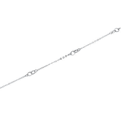 Collana a cerchi intrecciati in argento 925-1