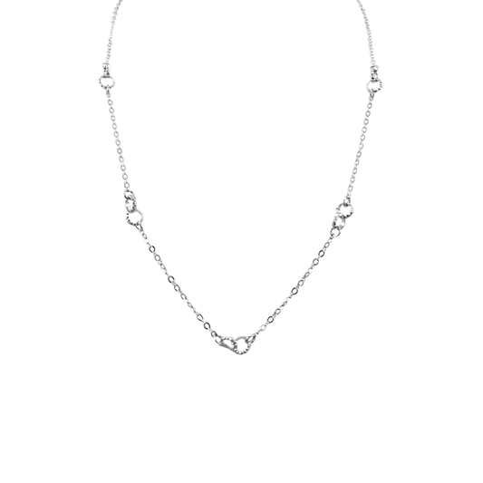 Collana a cerchi intrecciati in argento 925