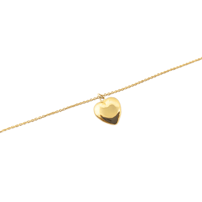 Collana cuore in argento 925-color oro-1