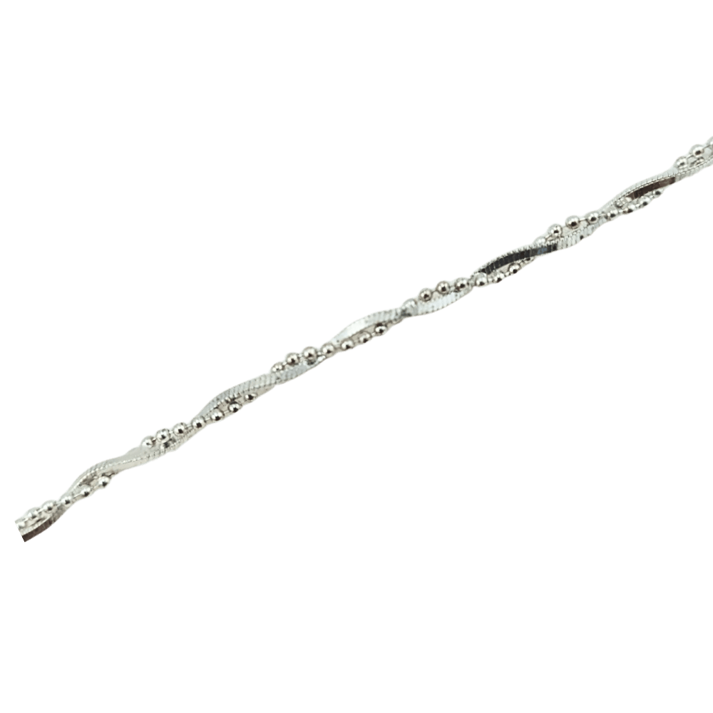 Collana doppia catena spirale in argento 925-1