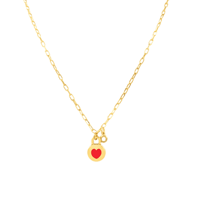 Collana luchetto cuore in argento 925-1