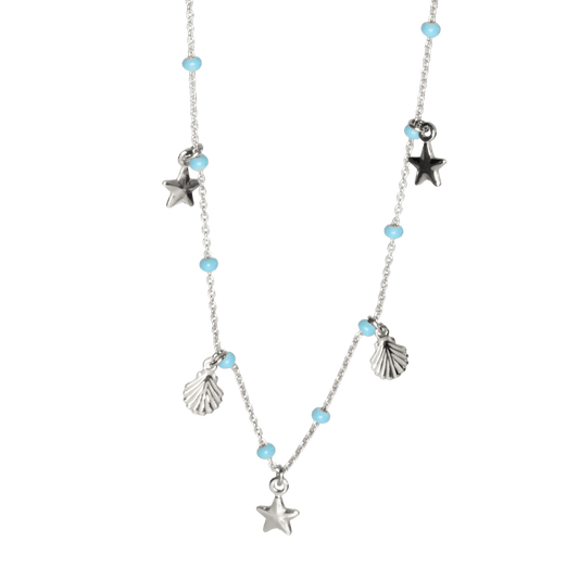 Collana stella e conchiglia in argento 925