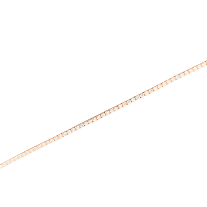 Bracciale tennis in argento 925 color rosa con zirconi