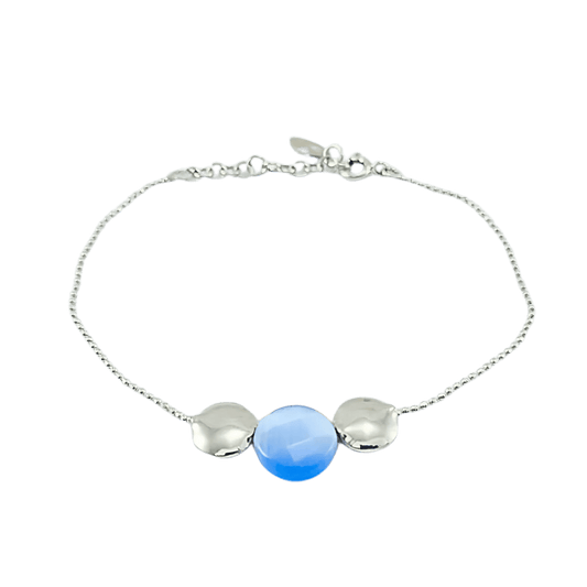 Bracciale mare blu design in argento 925