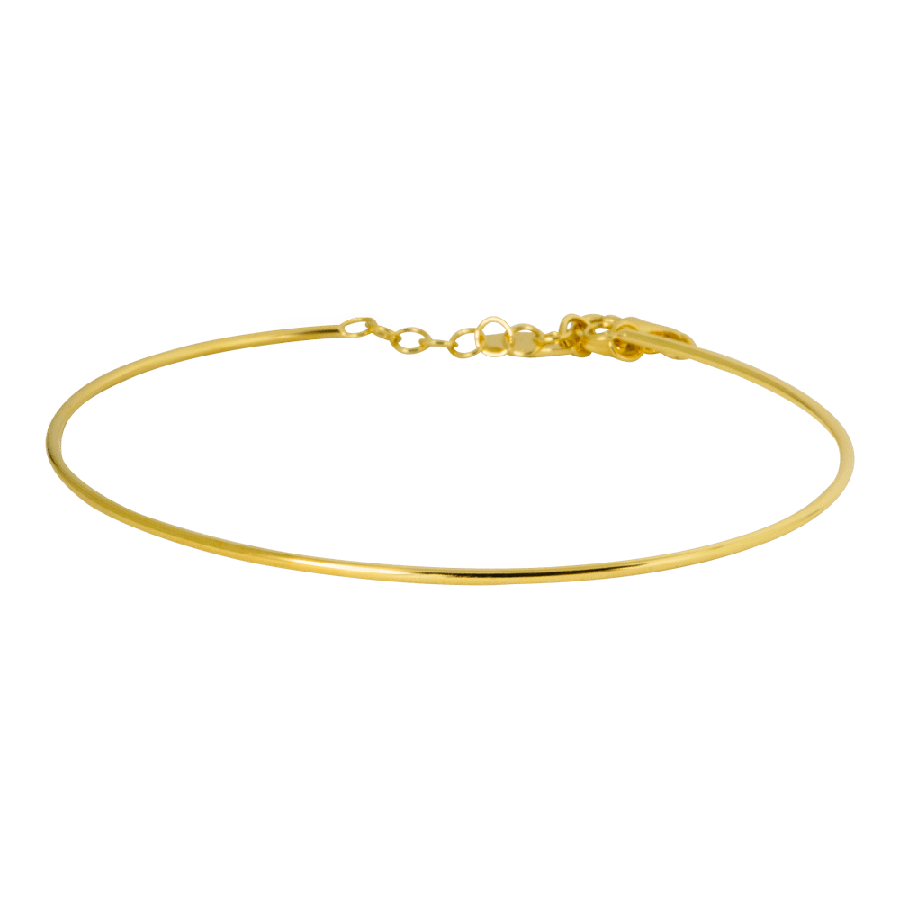 Bracciale Circle design rigido a filo sottile in argento 925
