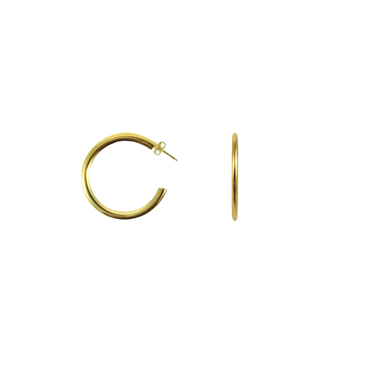 Orecchini a cerchio in argento 925-color oro