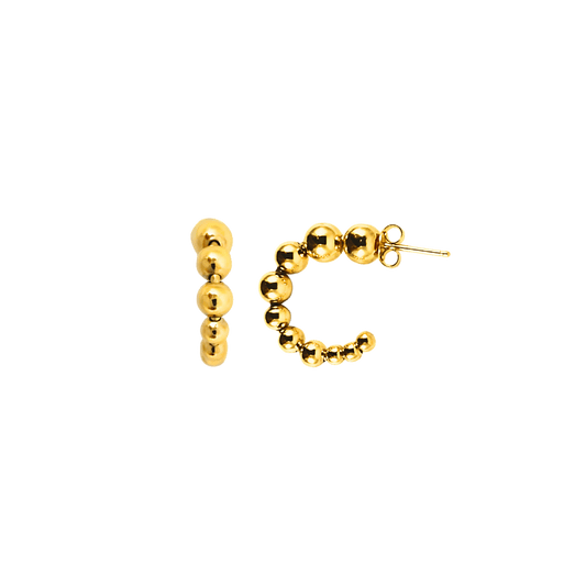 Orecchini a cerchio in argento 925 color oro