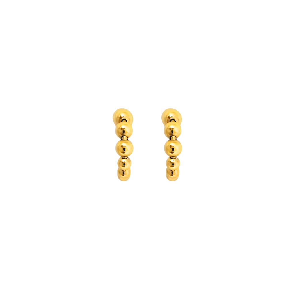 Orecchini a cerchio in argento 925 color oro1