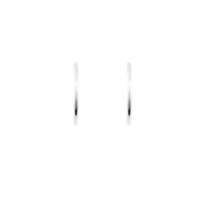 Orecchini a cerchio in oro bianco 18 kt-1