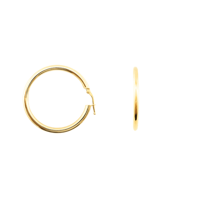 Orecchini a cerchio in oro giallo 18 kt- 35mm