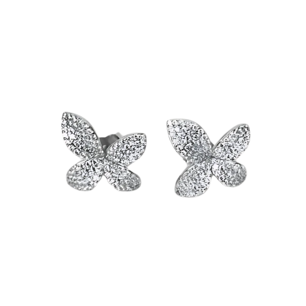 Orecchini fiore zirconi e argento 925-1