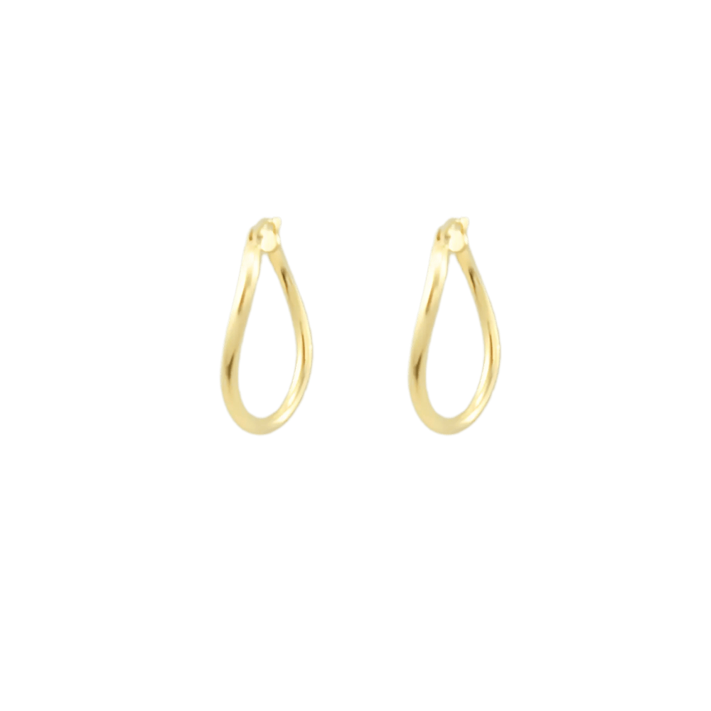 Orecchini onda ovali oro giallo 9 kt-1