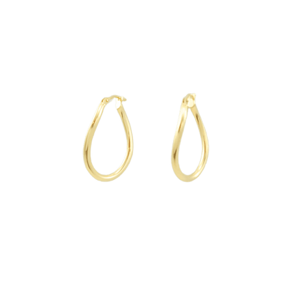 Orecchini onda ovali oro giallo 9 kt