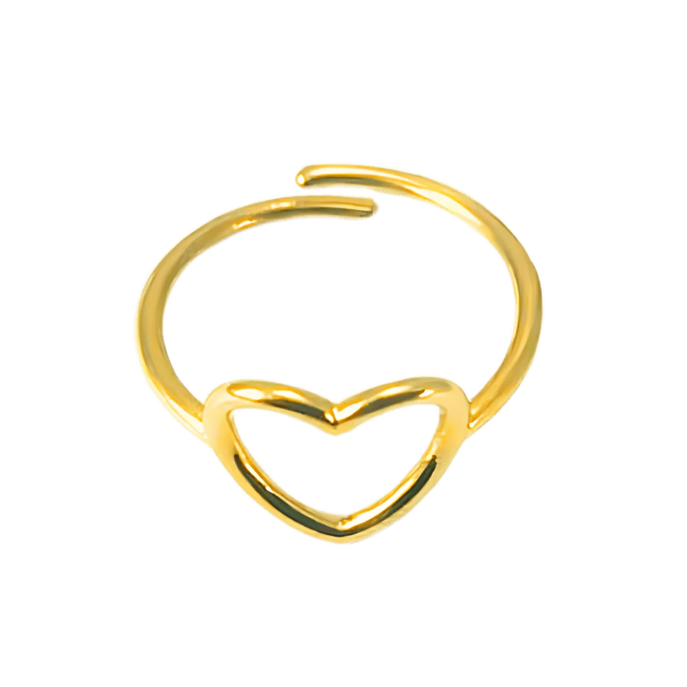 anello love in argento 925 color oro-1