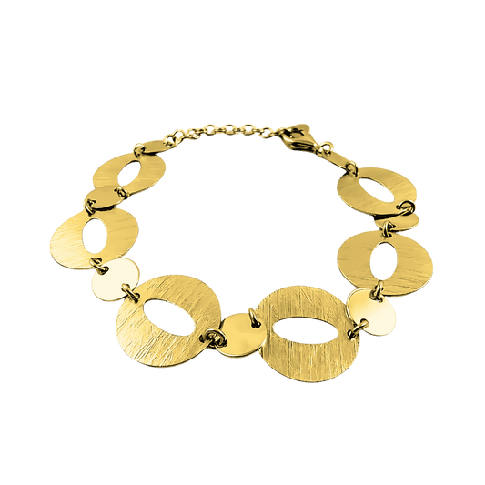 bracciale cerchi colore oro argento 925