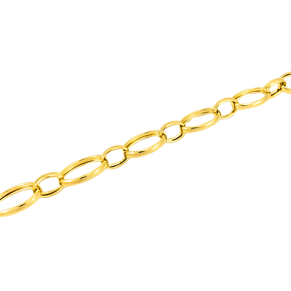 Bracciale Placcato Argento Sterling, Ovale Grande Centrale Con Chiusura A Fibbia | Italia - Foto 12