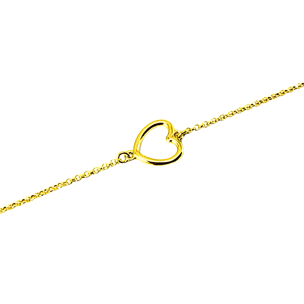 bracciale cuore color oro argento 925.1