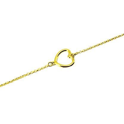 bracciale cuore color oro argento 925.1