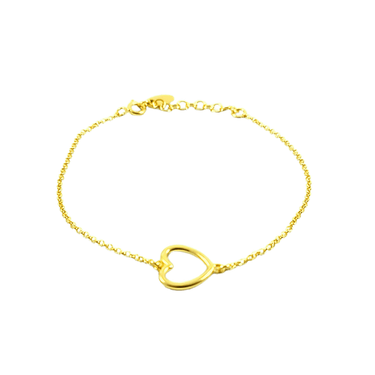 bracciale cuore color oro argento 925